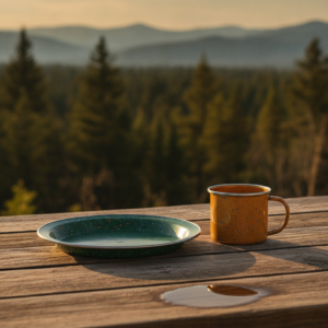 Enamel Camp Plate & Mug Set