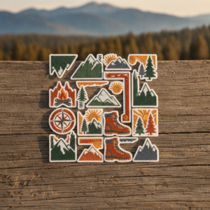 Mountain Range Vinyl Stickers
