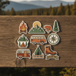 Retro Camp Sticker Bundle