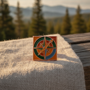 Compass Enamel Pin